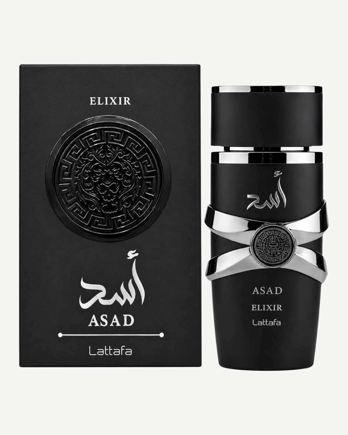 Lattafa Asad Elixir junto a su caja