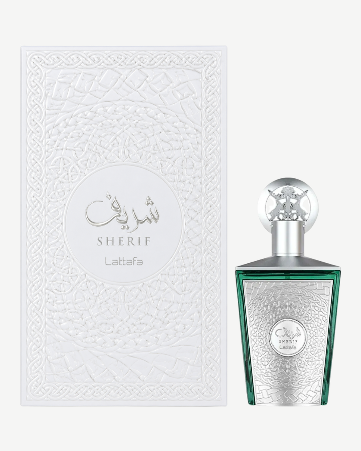 Lattafa Sherif junto a su caja