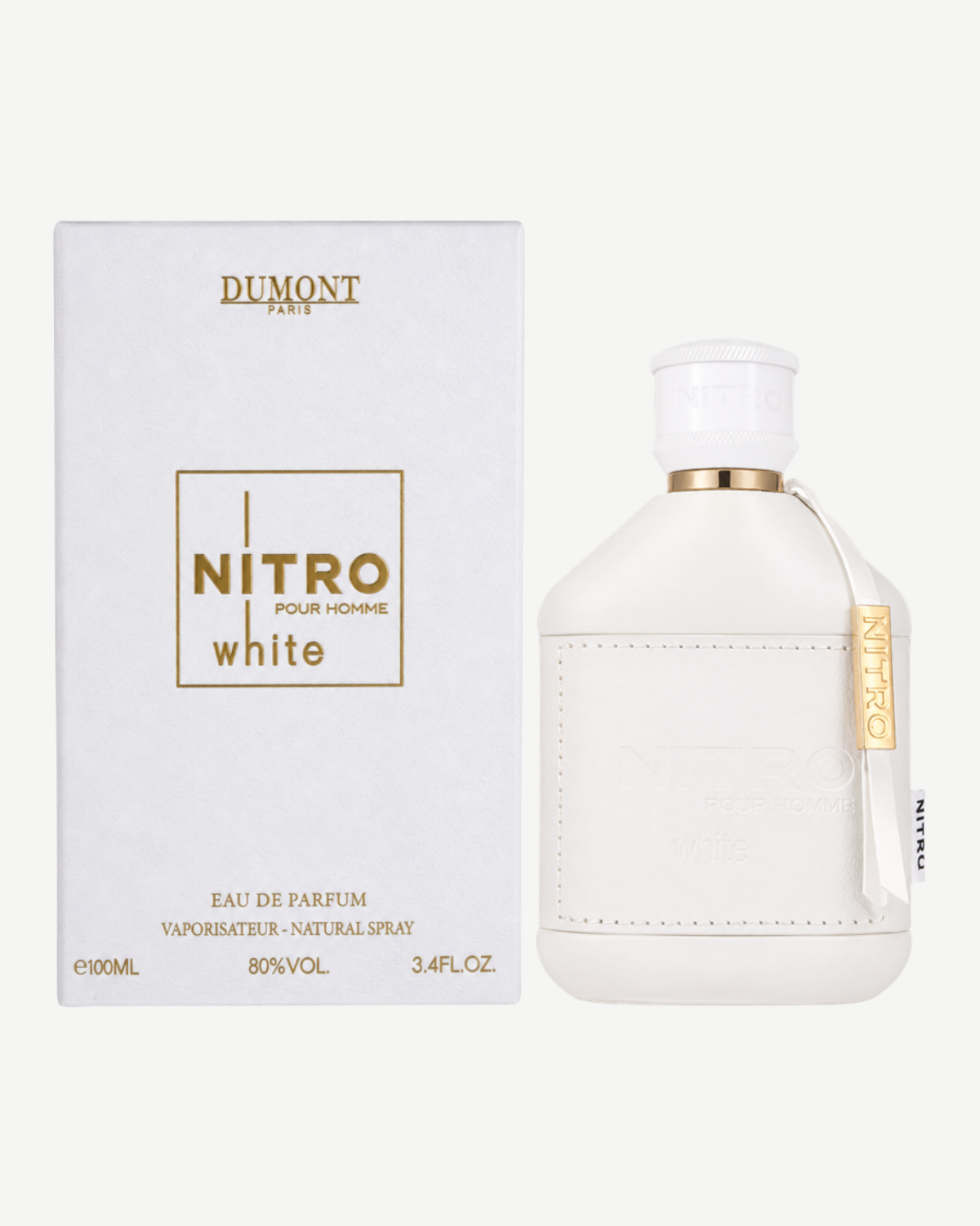 Dumont Nitro White junto a su caja